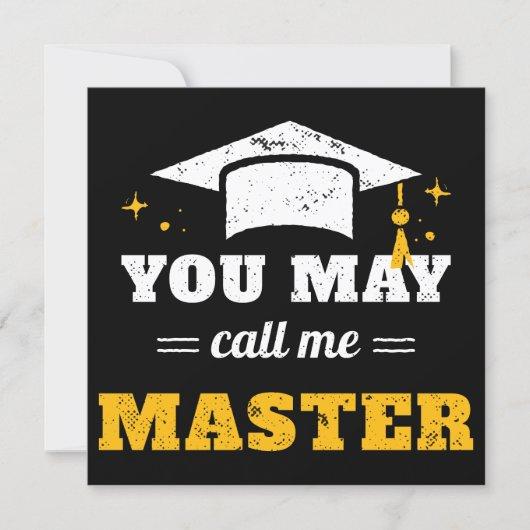 You May Call Me Master II Invitation