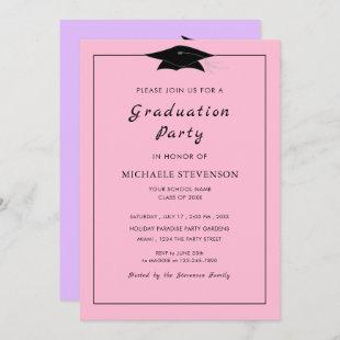 Your Colors and Font Graduation Party Invitation