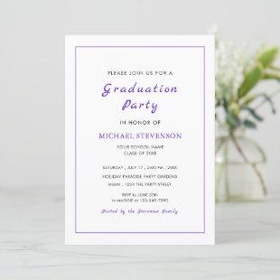 Your Colors and Font Graduation Party Invitation