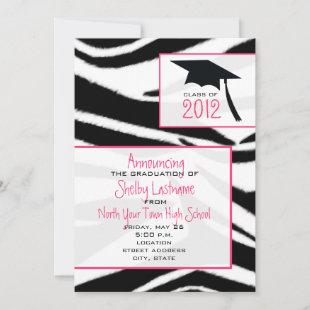 Zebra Print 2012 Graduation Announcement